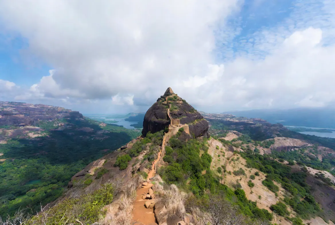 Tikona Fort surrounding landscape